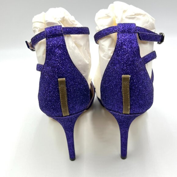 SJP Sarah Jessica Parker 36.5 EU‎ Purple Stiletto Dress Sandals Heels Shoes - Picture 6 of 14